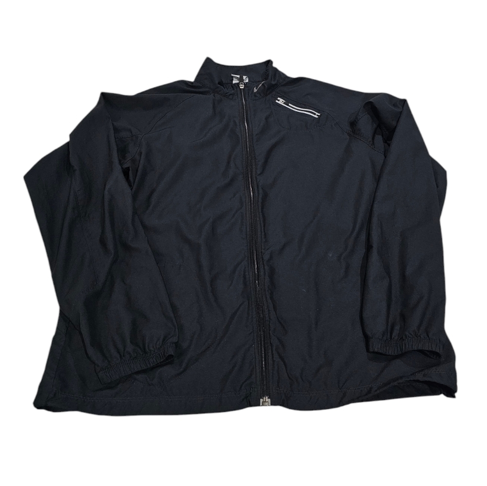 Nike Black Windbreaker with Lightweight Design and Stand-Up Collar size L - Picture 3 of 11